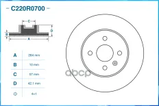 Диск тормозной задний  GENERAL MOTORS CWORKS арт. C220R0700