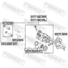 К-т поршня суппорта торм. Re MAZDA 3 BK 03-08 FEBEST 0576-MZ3R-KIT (1365653) Febest арт. 0576-mz3r-kit