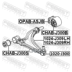 Сайлентблок FEBEST CHAB-J300B Febest арт. CHAB-J300B