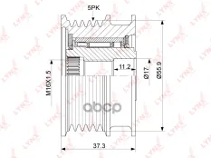 Муфта свободного хода генератора NISSAN Micra(K12) 1.5D 03-10  RENAULT Clio II 1.4-1.6 00> / Megane/ LYNXauto арт. pa-1083