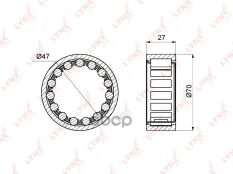 Подшипник ступицы задний (27x51x70 6) TOYOTA Land Cruiser(70/80) >97 LYNXauto арт. wb-1085