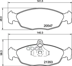 Колодки тормозные дисковые передн./задн. CHEVY CHEVY Kombi CHEVY Estate CHEVY Saloon CHEVY Stufenhec Mintex арт. mdb1556