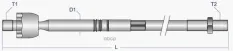 Тяга рул внутр Renault Clio II  Van II  Kangoo (SMI power steering) Moog арт. re-ax-0589
