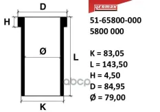 Гильза цилиндра ДВС YENMAK арт. 5165800000
