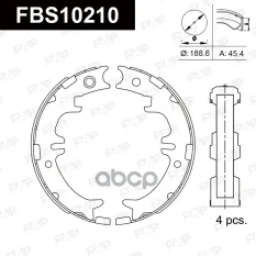 Колодки тормозные барабанные задние TOYOTA RAV4 94-05. VENZA 08- FAP арт. FBS10210