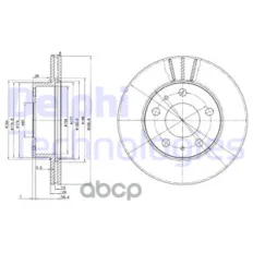 BG2847 диск тормозной передний! Fiat Ducato, Peugeot Boxer 2.0-2.8JTd 94> Delphi арт. BG2847