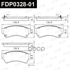 FDP0328-01 колодки дисковые передние! Mazda 6 1.8/2.0/2.5 07> FAP арт. FDP032801