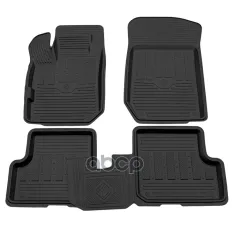 коврик салонный! резиновый, черный, борт 4см Renault Logan 18> Rezkon арт. 1029015300