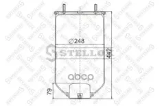 пневмоподушка без стакана!SAF2618 2шп.M12. 1отв.штуц.M22. SAF Stellox арт. 9040040SX