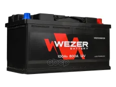 аккумуляторная батарея! 100Ah 800A +справа 353/175/190 WEZER арт. WEZ100800R