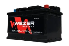 аккумуляторная батарея! 80Ah 710A +справа 278/175/175 B13 WEZER арт. WEZ80710R
