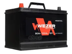 аккумуляторная батарея! 90Ah 700A JIS +слева 303/175/228 WEZER арт. WEZ90700L
