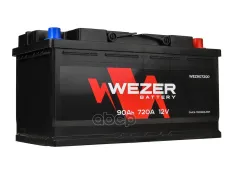 аккумуляторная батарея! 90Ah 720A +справа 353/175/190 WEZER арт. WEZ90720R