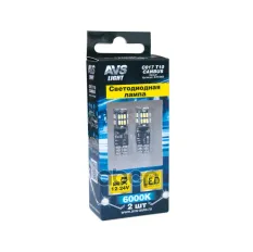 к-т ламп! светодиодных C017 T10, белый (W2.1x9.5d) CANBUS 30 SMD 3014 12-24V, 2шт AVS арт. A78196S