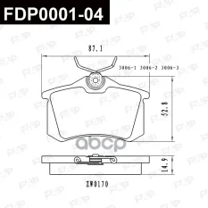 FDP0001-04 колодки дисковые! задние Audi A4/A6, Renault Scenic, VW Golf 88-05 FAP арт. FDP000104