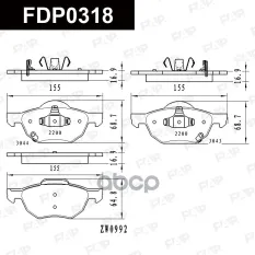 FDP0318 колодки дисковые! передние Honda Accord VIII all 03> FAP арт. FDP0318