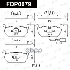 FDP0079 колодки тормозные дисковые! Seat Leon, Skoda Octavia, VW Golf 1.2/1.6TSi/TDi 12> FAP арт. FDP0079