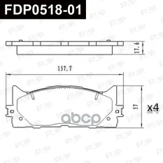 FDP0518-01 колодки дисковые передние! Toyota Camry 01>, Lexus ES 06> FAP арт. FDP051801