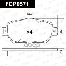 FDP0571 колодки дисковые! передние с антискр. пл Toyota Camry 2.0-3.0 01>, Lexus GS 3.0 02> FAP арт. FDP0571