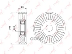 Ролик натяжного механизма / приводной OPEL Astra G 2.2 00-05 / Vectra B/C 2.0-2.2 00> / Zafira A/B 2 LYNXauto арт. pb-5219