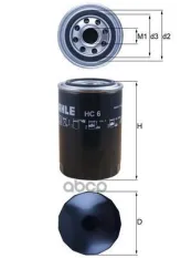 фильтр гидравл.! H144 D93 d62/71 2.5BAR 1'-12UNF АКППOmn MAN Mahle/Knecht арт. HC6