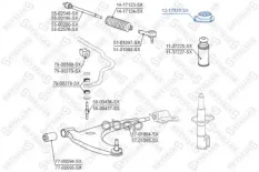 опора амортизатора переднего! Toyota Cami J100E/J102E/J122E 1999-2005 Stellox арт. 1217333SX