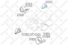 подушка двигателя задняя! Mitsubishi Lancer/Mirage CK 1995-2000 Stellox арт. 2517534SX