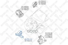 подушка двигателя передняя! Mitsubishi Chariot/Space Wagon Grandis N84W/N94W 1997-2003 Stellox арт. 2517631SX