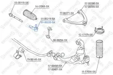наконечник рулевой !правый Nissan Armada SE/LE 05>, Infiniti QX56 04> Stellox арт. 5100220SX