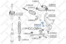 тяга стабилизатора перед.прав.!L81 M10x1.25Honda Accord/Accord Estate/Accord Tourer 08> Stellox арт. 5600253SX