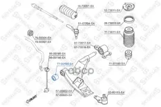 сайлентблок рычага перед. левый+правый! Daewoo Evanda 02>, Chevrolet Evanda 05> Stellox арт. 7700485SX