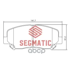 Колодка торм диск пер Mazda Cx-5 2.0 2012-, Mazda Cx-5 2.5 2015-, Mazda Cx-5 2.5 2013- SEGMATIC арт. SGBP2582