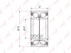 Подшипник ступицы пер.RENAULT LOGAN 2005-2013 LYNX WB-1186 (6001547696) LYNXauto арт. WB-1186
