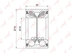 43210AG000 WB-1272 Подшипник ступицы LYNXauto LYNXauto арт. WB-1272
