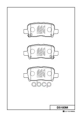D5180M колодки дисковые задние! Honda Odyssey/MR-V/MDX/Pilot, Acura MDX 01> MK KASHIYAMA арт. D5180M