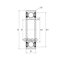 Подшипник шариковый радиальный однорядный Корея SNR арт. 6206EE