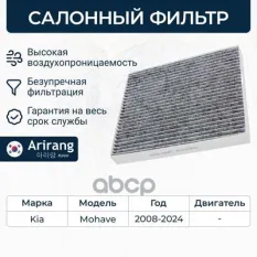 Фильтр салона УГОЛЬНЫЙ Arirang арт. 'ARG324368C