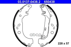 Колодки тормозные барабанные FORD TRANSIT CONNECT / TOURNEO CONNECT (03-) Ate арт. 03.0137-0438.2