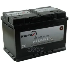Аккумулятор KORTEX AGM 70А/ч обратная полярность KORTEX арт. AGM570901