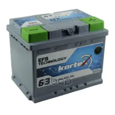 Аккумулятор KORTEX EFB 63А/ч обратная полярность KORTEX арт. SMF563500