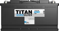 Аккумулятор ТИТАН Euro Silver 110А/ч обратная полярность TITAN арт. 4607008881455