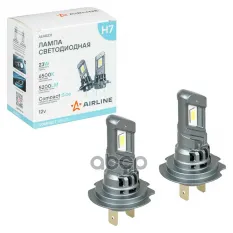 Лампа светодиод.  H7  23Вт  5200Лм (2600Лм x 2)  6500К (Бел.)  12В  для рефл./линз. оптики  кмпл. 2 AIRLINE арт. aear231