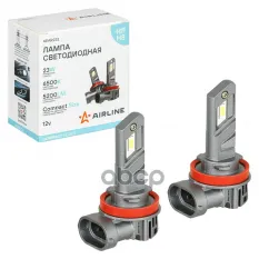 Лампа светодиод.  H11/H8  23Вт  5200Лм (2600Лм x 2)  6500К (Бел.)  12В  для рефл./линз. оптики  кмпл AIRLINE арт. aear232