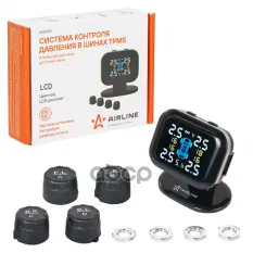Система контроля давления в шинах TPMS, 4 внеш. датчика, дисплей мини (AEBJ001) AIRLINE арт. AEBJ001