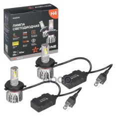 Лампa светодиод. H4, 12/24В, 50Вт, 3000К(Жел), 9200Лм, для линз. 2 шт. PRO (AEAR214) AIRLINE арт. AEAR214