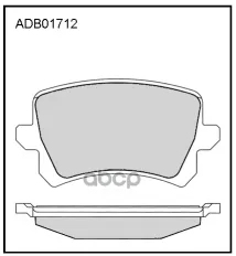 Колодки тормозные задние VW Golf V 03-09 / VW Passat B6  B7 / VW Tiguan 07-18 / Haval F7x 19->  M6 P ALLIED NIPPON арт. adb01712