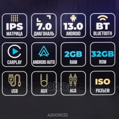 Автомагнитола ARNEZI Smart A5 2Din Android 13 2Gb/32Gb (Android, Car Play), , Max Вт ARNEZI A2009032 ARNEZI арт. A2009032
