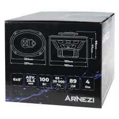 КОЛОНКИ ARNEZI CRYSTAL SOUND С9, 6Х9 3-Х ПОЛОСНЫЕ, 2ШТ, , MAX ВТ ARNEZI A201001 ARNEZI арт. A2010012