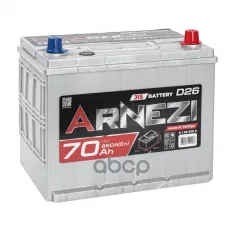 Аккумулятор Arnezi JIS 70 А/ч обратный R+ 260x170x225 D26/N50 EN 650 А ARNEZI E1300700 ARNEZI арт. E1300700