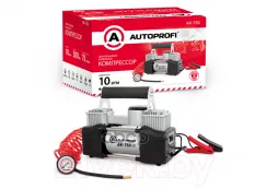 Компрессор воздушный AUTOPROFI 75 л./мин.,12V/30A, 300W, шланг 5 м., шнур питания 3 м., питание от АКБ, клапан для регулир. давления, набор из 4-х пер
